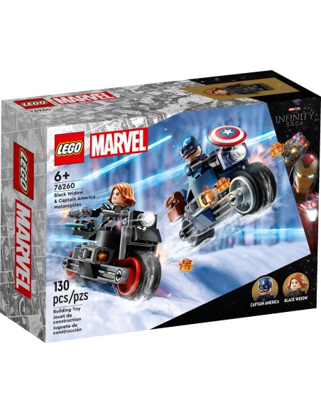 Lego - Motociclette di Black Widow e Captain America - Marvel - 76260