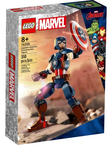 Lego - Personaggio di Captain America - Marvel - 76258