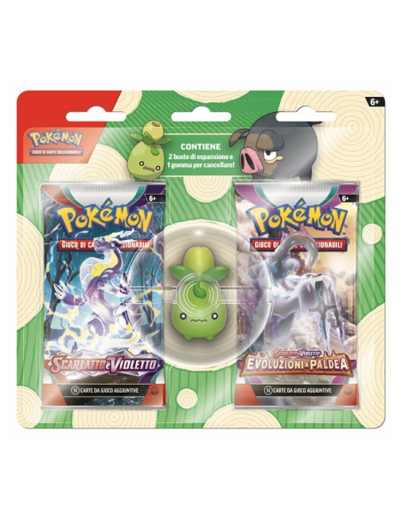 Pokémon - Blister 2 Buste - Gomma per Cancellare - Smolive - (ITA)