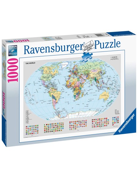 Ravensburger - Mappamondo politico - 15652 - Puzzle 1000 pezzi