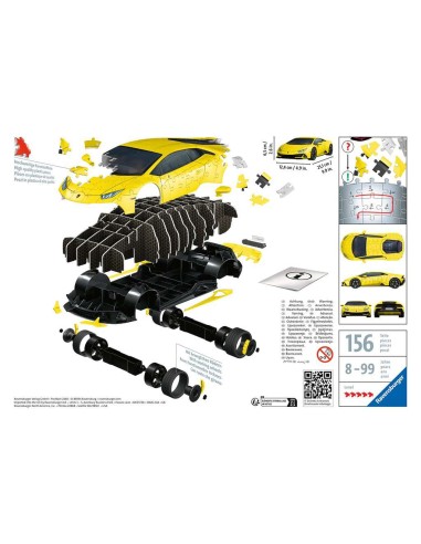 Ravensburger - Lamborghini - 11562 - Puzzle 3D 156 pezzi