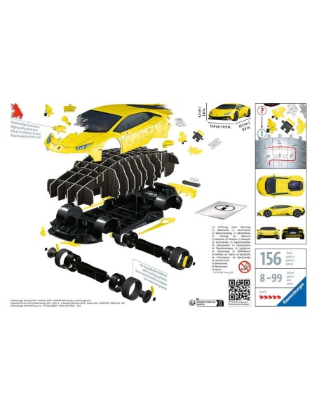 Ravensburger - Lamborghini - 11562 - Puzzle 3D 156 pezzi