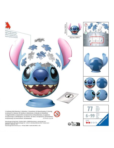Ravensburger - Disney Stitch - 11574 - Puzzle 3D 77 pezzi