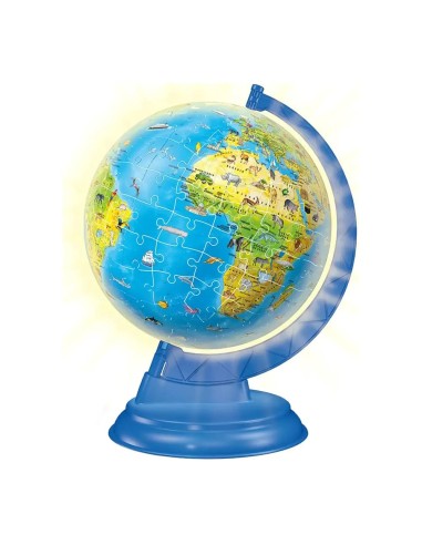 Ravensburger - Mappamondo con luce - 11498 - Puzzle 3D 188 pezzi