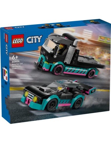 Lego Citi - Auto da corsa e trasportatore - 60406