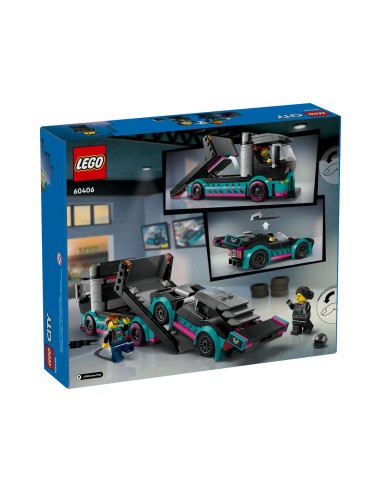 Lego Citi - Auto da corsa e trasportatore - 60406