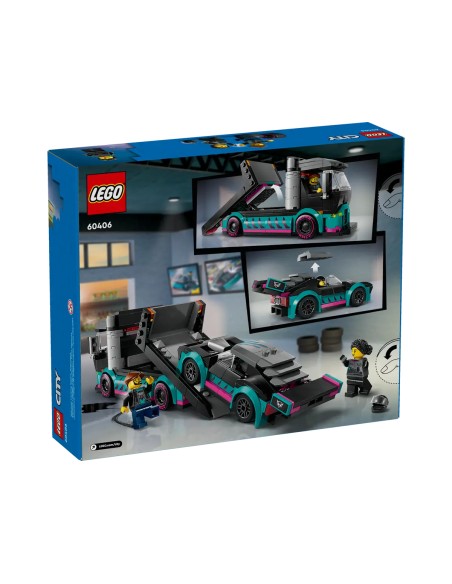 Lego Citi - Auto da corsa e trasportatore - 60406