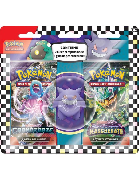 Pokemon - Confezione con gomma Ritorno a scuola 2024