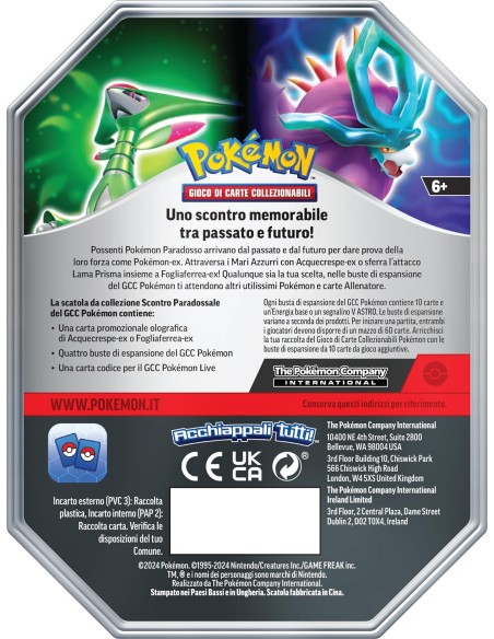 Pokemon - Tin da Collezione Scontro Paradossale - Acquecrespe ex