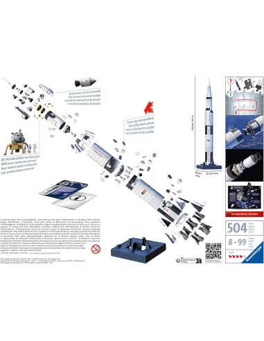 Ravensburger -  Saturn V Rocket - Razzo Spaziale - 3D puzzle
