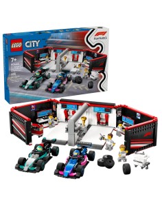 Lego - City - Garage con monoposto Mercedes-AMG e Alpine F1 - 60444