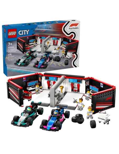 Lego - City - Garage con monoposto Mercedes-AMG e Alpine F1 - 60444