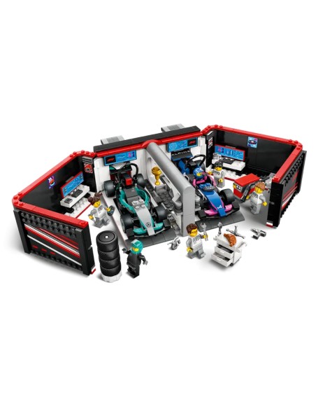Lego - City - Garage con monoposto Mercedes-AMG e Alpine F1 - 60444