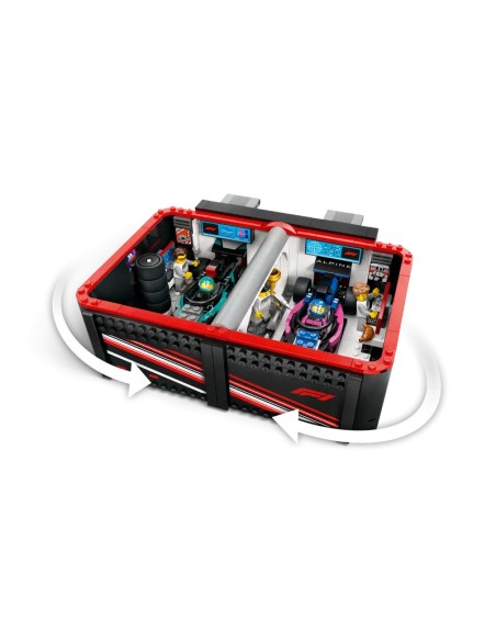 Lego - City - Garage con monoposto Mercedes-AMG e Alpine F1 - 60444