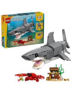 Lego - Creator 3 in 1 - Squalo con scrigno del tesoro - 31381