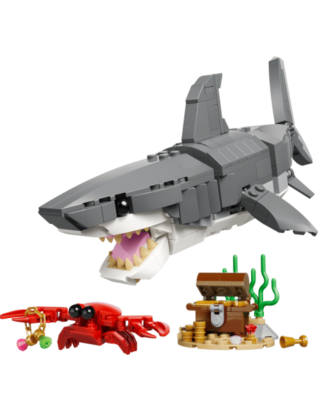 Lego - Creator 3 in 1 - Squalo con scrigno del tesoro - 31381