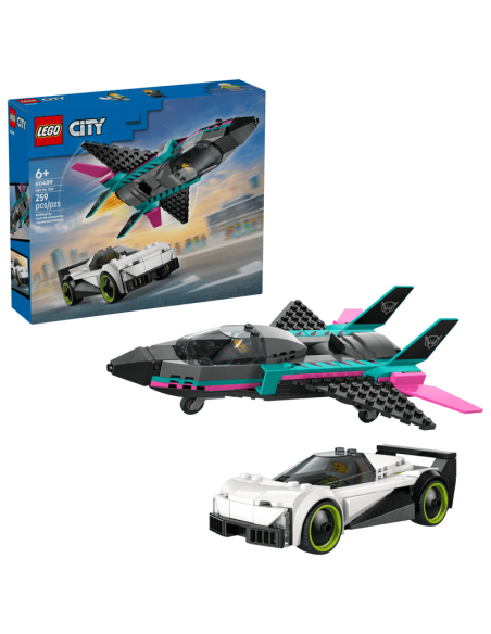 Lego - City - Jet contro Auto sportiva - 60489