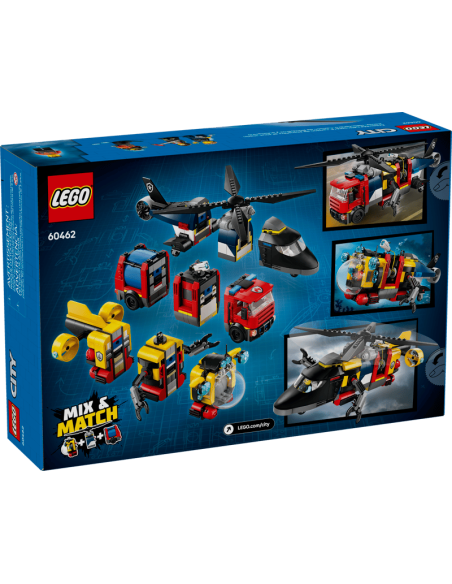 Lego - City - Elicottero, autopompa e sottomarino - 60462