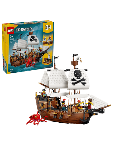 Lego - Creator 3-in-1 - Iconica nave da pirata - 31387