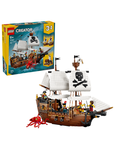 Lego - Creator 3-in-1 - Iconica nave da pirata - 31387