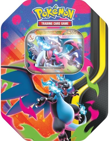 Pokèmon - Tin Charizard X ex - scatola da collezione